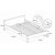 Cadre de lit Arijana 160x200 cm gris avec rangement + Pieds de meubles