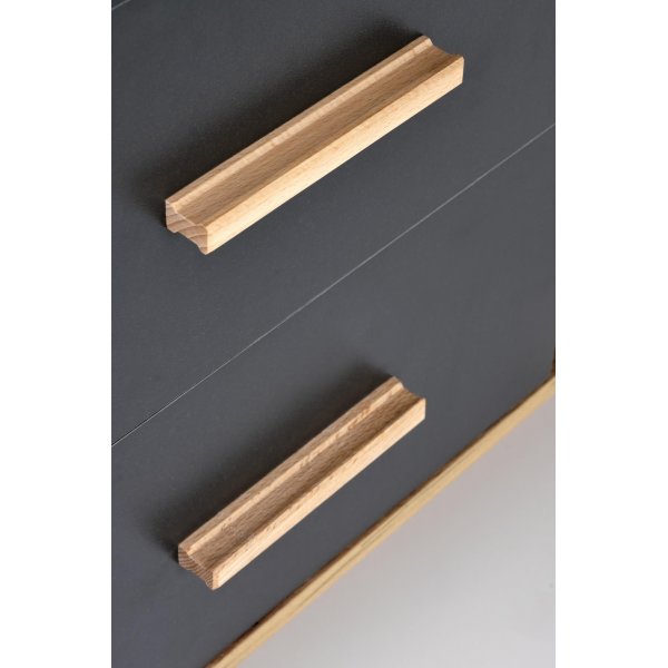 Bureau Sergio 134-210 x 60-90 cm - Anthracite/chêne wotan Bureau Sergio 134-210 x 60-90 cm - Anthracite/chêne wotan