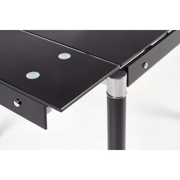 Table gigogne Jazmin 80-130 x 80 cm - Noir
