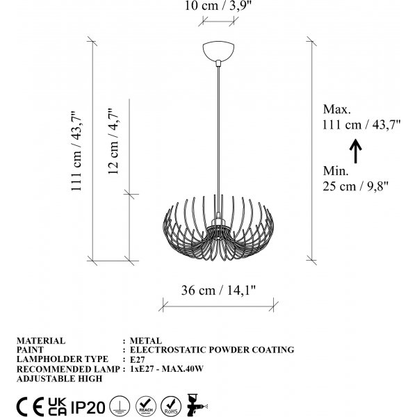 Karson taklampa - Guld