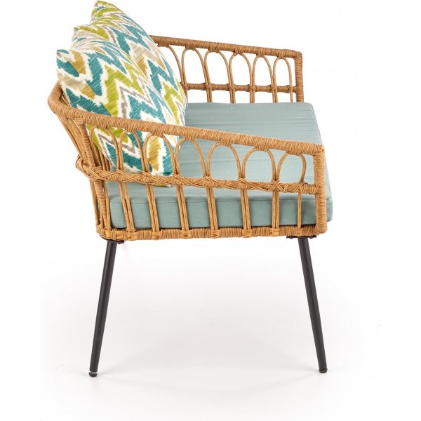 Ulm 2-zitsbank - Rotan + Textielreiniging voor meubels Ulm 2-zitsbank - Rotan + Textielreiniging voor meubels