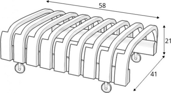 Chariot  chaises Tari, 8 chaises - N'importe quelle couleur