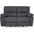 Canap inclinable 2 places Coventry avec mcanisme lectrique - Microfibre grise