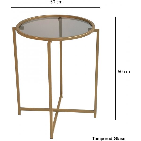Table basse Sephyr Ø50 cm - Doré/fumé Table basse Sephyr Ø50 cm - Doré/fumé