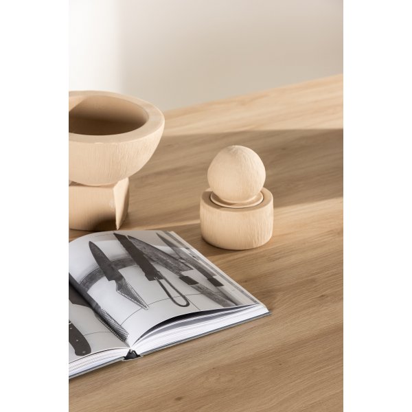 Table à manger bootcut 230 x 115 cm - Blanchi Table à manger bootcut 230 x 115 cm - Blanchi