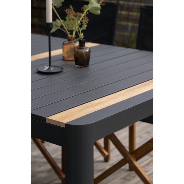 Togo utematgrupp med 4 st Marion stolar - Svart/Teak Togo utematgrupp med 4 st Marion stolar - Svart/Teak
