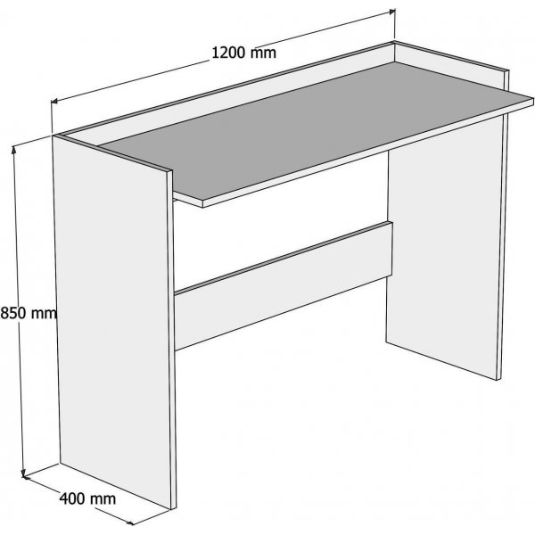 Bureau Nalo 120x40 cm - Blanc Bureau Nalo 120x40 cm - Blanc