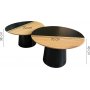 Tukum soffbord, set med 2 st 70 cm - Furu/svart