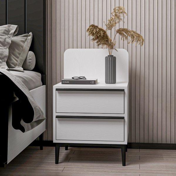 Verhoogd nachtkastje - Wit