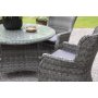 Utegrupp; 4 stolar och matbord 110 cm gr/rotting - Jacksonville/Provence