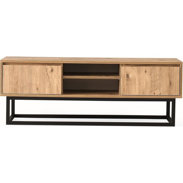 Banc multimédia Belinda 180 cm - Noir/pin Banc multimédia Belinda 180 cm - Noir/pin