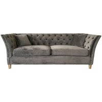 Heywood Chesterfield 3-sits soffa - Aluminiumgrå Heywood Chesterfield 3-sits soffa - Aluminiumgrå