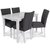 Sandhamn matgrupp 120 cm bord med 4 Crocket stolar i Grtt tyg + Flckborttagare fr mbler