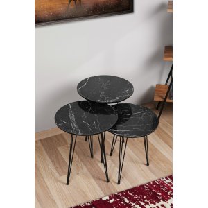 Table banc Sia 38 cm - Gris/noir