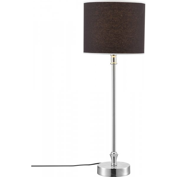 Lampe de table Liam - Noir/blanc/chrome - 58 cm