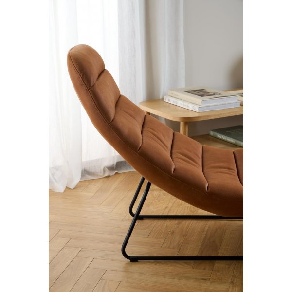 Chaplin divanftlj - Brun ldermix/matt svart