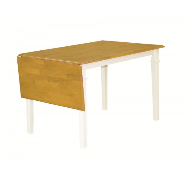 Åminne klaffbord 120-160 cm - Vit/ekbets