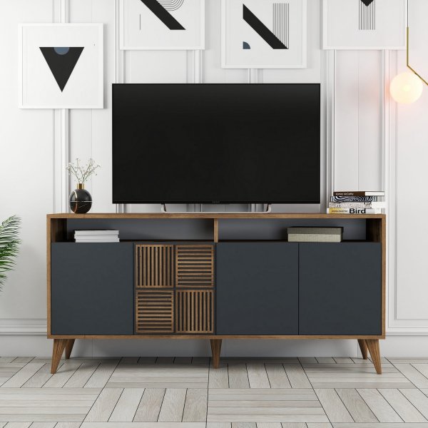 Buffet Milan 160 cm - Noyer/anthracite Buffet Milan 160 cm - Noyer/anthracite