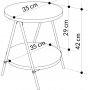 Table d'appoint Esse 35 cm - Moka clair