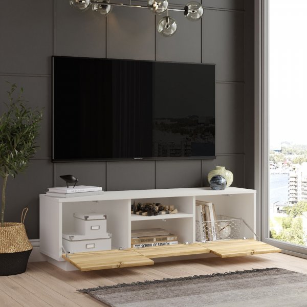 Luvio TV-bnk 3 - Ek/vit