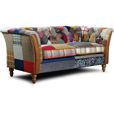 Ruthin 3-sits soffa - Patchwork