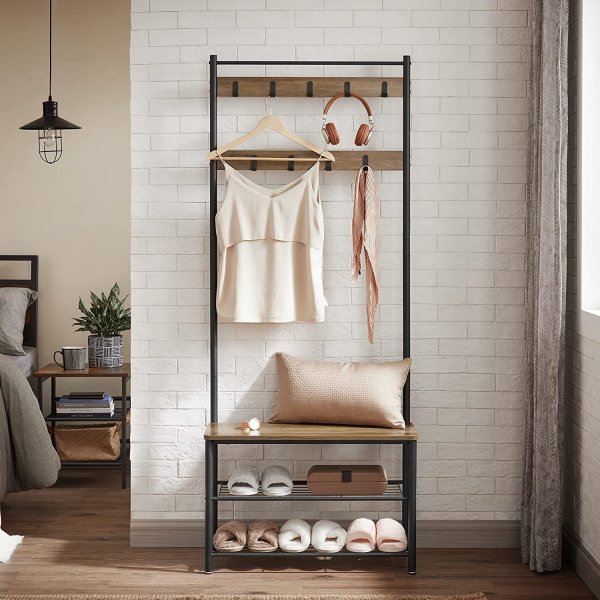 Meuble d'entrée Kuranda - Noyer/noir Meuble d'entrée Kuranda - Noyer/noir