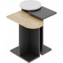 Mund satsbord 51 x 13 cm - Antracit/ek/vit