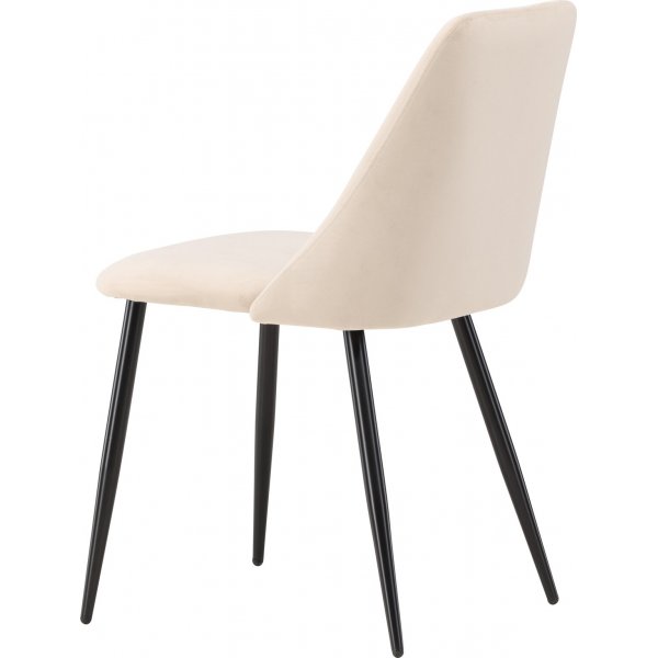 Night matstol - Beige sammet/svart Night matstol - Beige sammet/svart