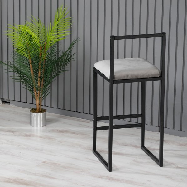 Tabouret de bar nordique - Gris Tabouret de bar nordique - Gris