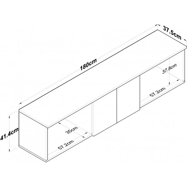 Esa väggskåp - Valnöt/vit Esa väggskåp - Valnöt/vit