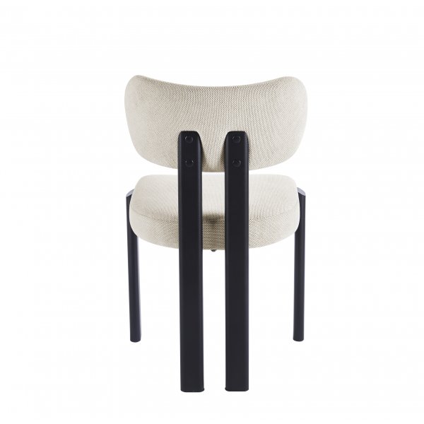 Matgrupp Crossby f�rl�ngbart bord �120-200cm i svartbetsad ek med 8st Callum matstol i beige tyg