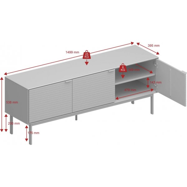 Soma TV-bänk - Svart/espresso Soma TV-bänk - Svart/espresso