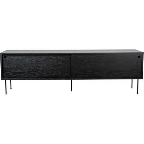 Volume mediabnk 178 cm - Svartbetsad ek