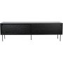 Volume mediabnk 178 cm - Svartbetsad ek