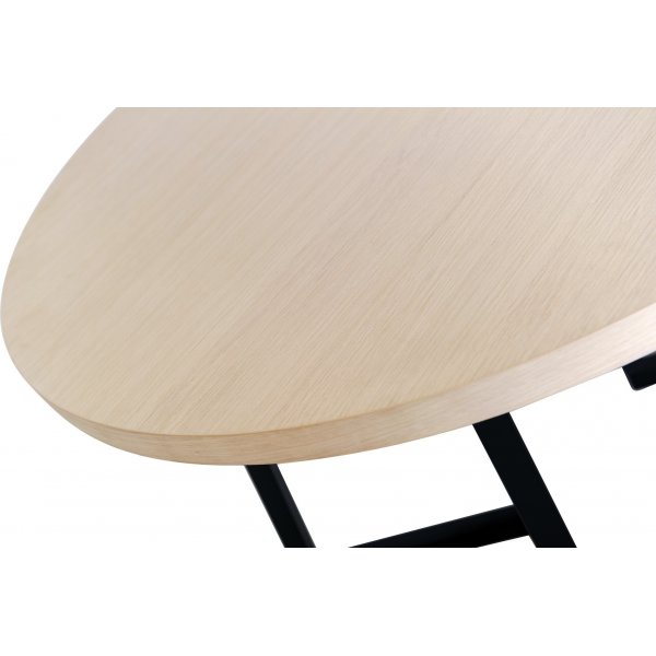 Table  manger Ra 120-200 x 120 cm - Chne pigment blanc