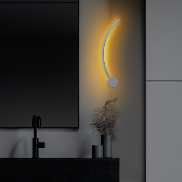 Wolf wandlamp 2 - Grijs