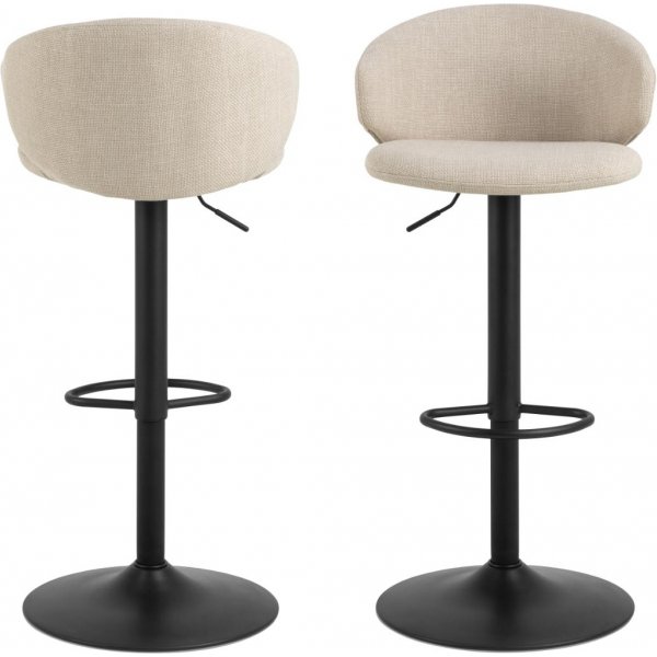 Ella barstol - Beige/matt svart Ella barstol - Beige/matt svart