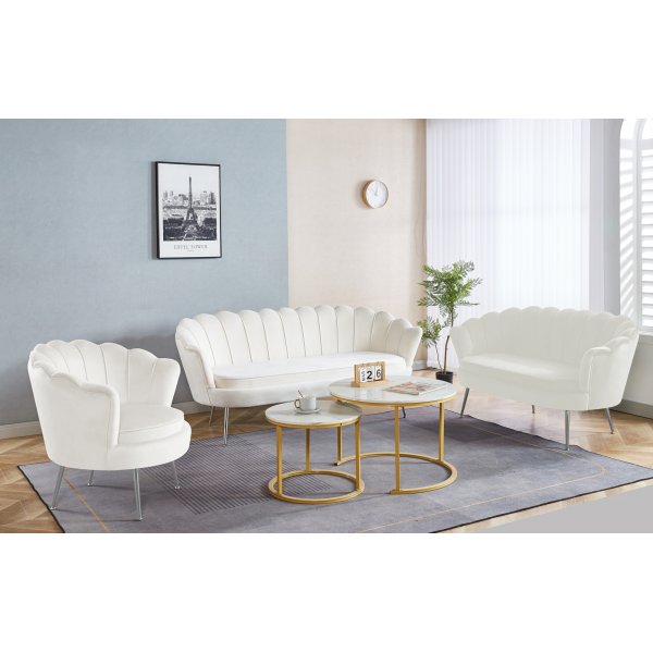 Soffa offwhite 3-sits - 180 cm - Kingsley