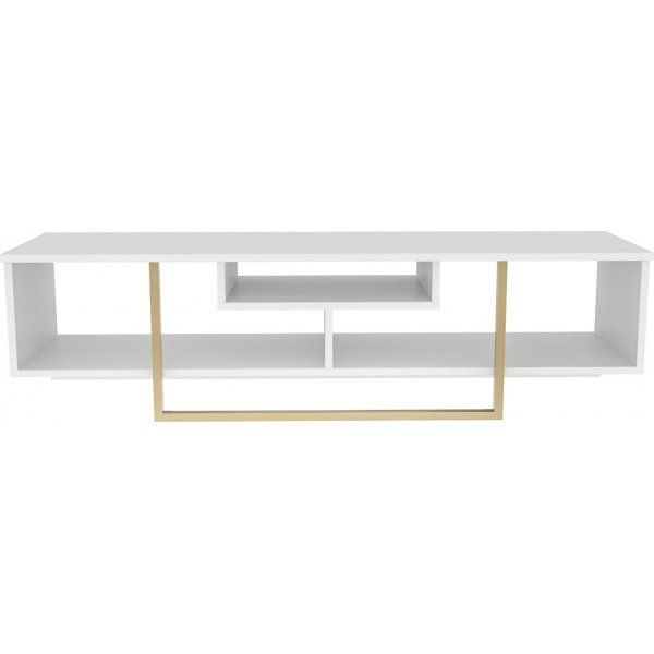 Asal TV-bänk 150 cm - Vit/guld Asal TV-bänk 150 cm - Vit/guld