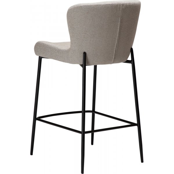 Chaise de comptoir Glam - Cachemire boucle/noir