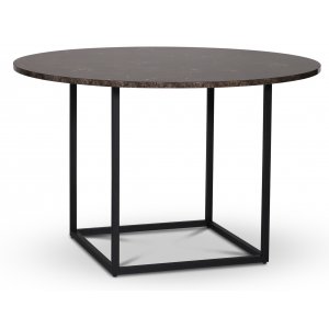 Table  manger ronde Sintorp 115 cm - Marbre marron (Stratifi exclusif) + Dtachant pour meubles