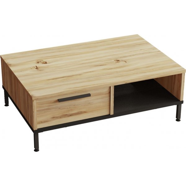 Luvio soffbord 18, 90x60 cm - Ek/svart Luvio soffbord 18, 90x60 cm - Ek/svart