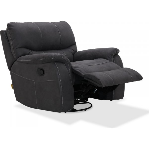 Rom manuell reclinerf�t�lj - Gr� tyg