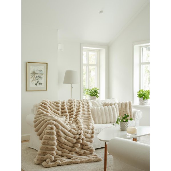 Liny prydnadskudde Beige - 40 x 60 cm