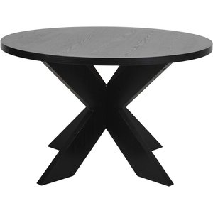 Table  manger ronde Seven 120 cm - Placage frne noir