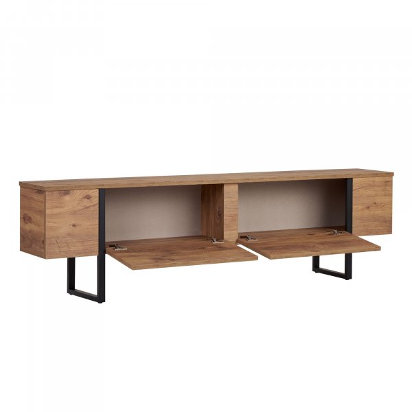 TV-b�nk Orost 180 cm - Atlantic Pine/svart