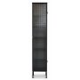 Revel vitrinskp 40x200 cm - Svart / Kristallglas