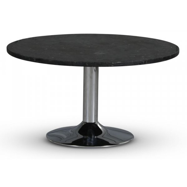 Empire matbord 105 cm - Granit / Kromad trumpetfot