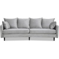 Gotland 3-sits svängd soffa - Grå sammet Gotland 3-sits svängd soffa - Grå sammet