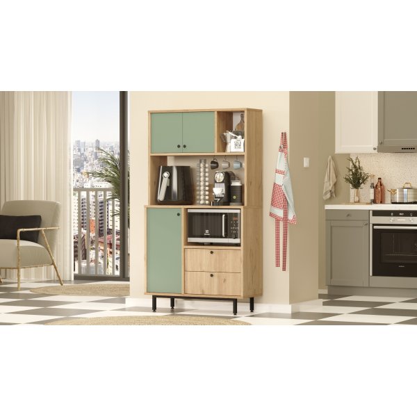 Royce köksskåp 3 - Ek/grön Royce köksskåp 3 - Ek/grön